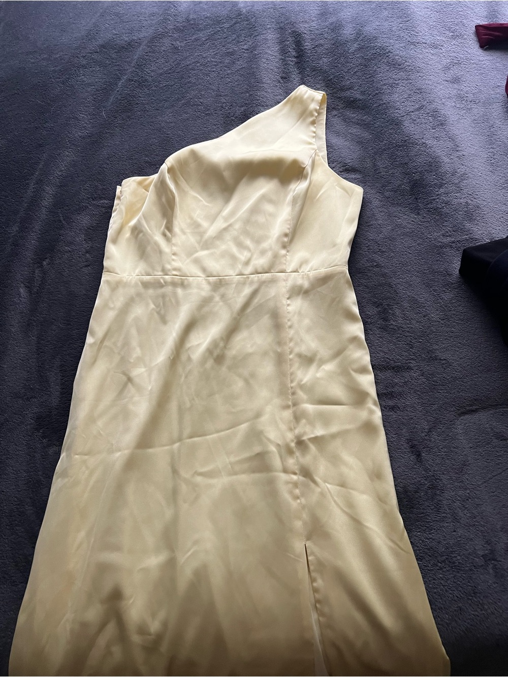 Birdy Grey One-Shoulder yellow Bridesmaid Maxi Dress